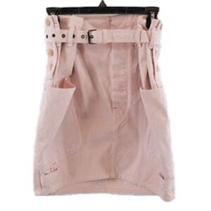 Isabel Marant High Waisted Pink Utility Jean Skirt, Size XS/2
